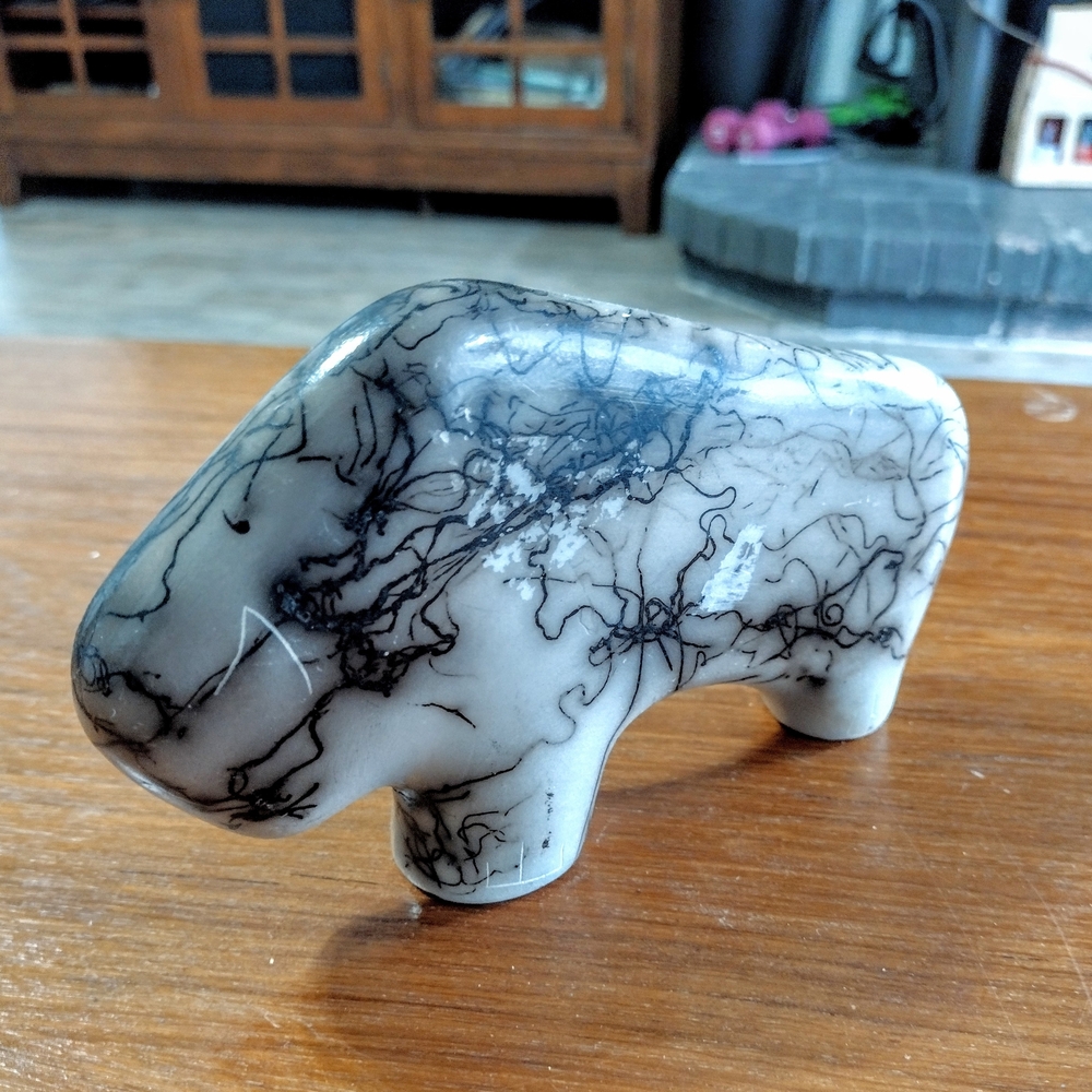 Navajo Ceramic Horse Hair Spirit Bison - Picture 3 of 5